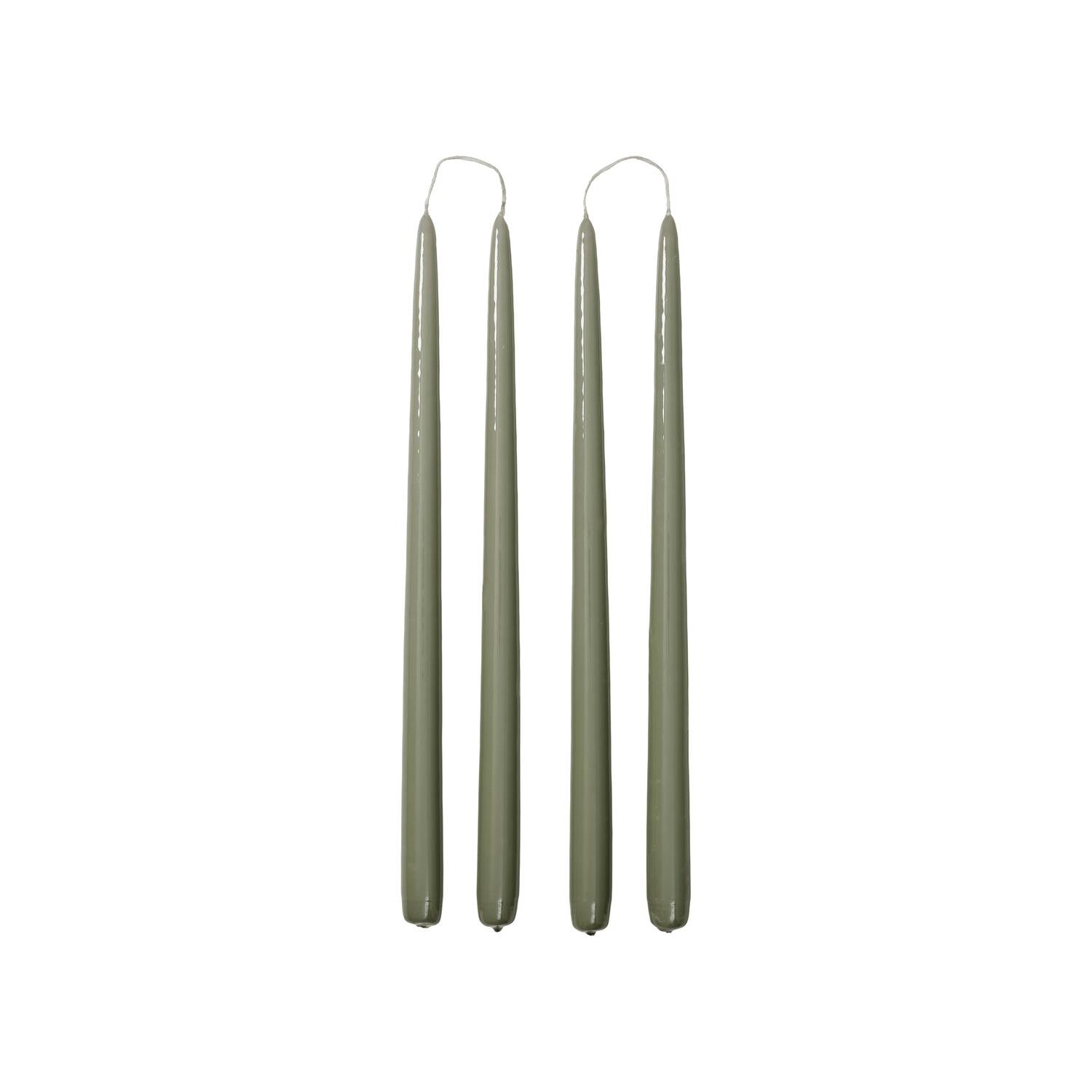 Smooth Glossy Kronelys - Sage green
